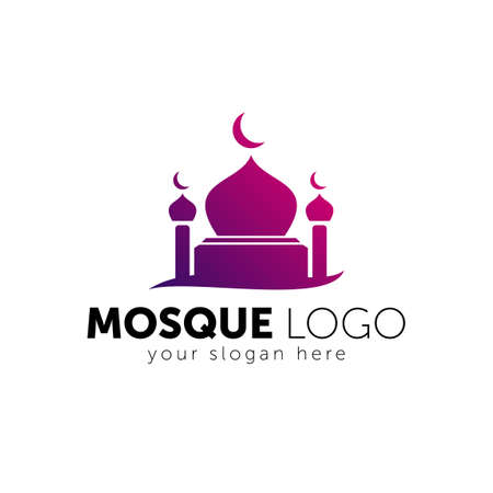 mosque. dome of the mosque abstract symbol. vector design logotype.のイラスト素材