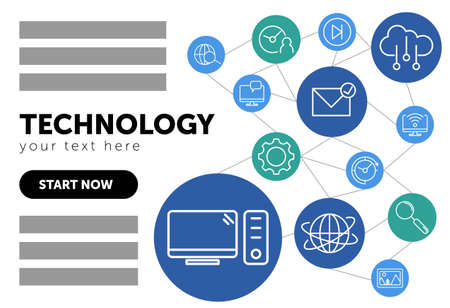 Flat vector illustration for e-learning and online education