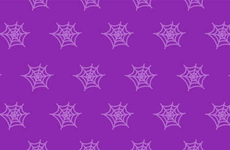 Halloween spider web seamless pattern. Vector backgroundのイラスト素材