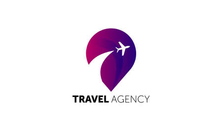 TRAVEL AGENCY LOGO. travel logotype design template.のイラスト素材