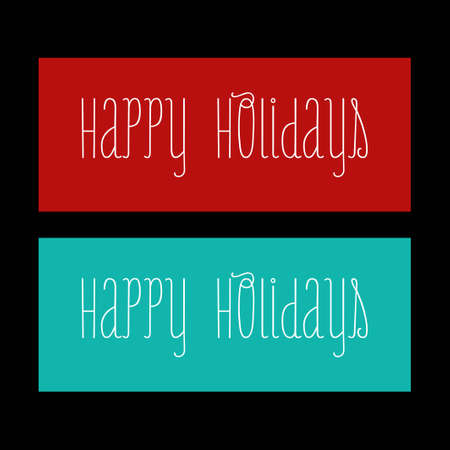 Happy Holidays handlettering text. Handmade vector calligraphy collectionのイラスト素材