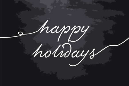 Elegant Holiday Vector Lettering Series: Happy Holidaysのイラスト素材