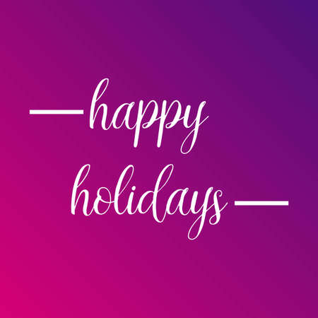 Elegant Holiday Vector Lettering Series: Happy Holidaysのイラスト素材