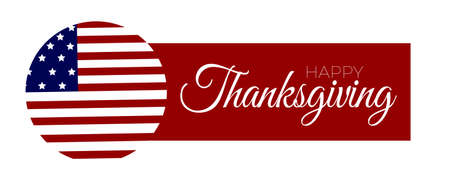 National flag of United States of America. Official colors and proportion of flag of USA.Vector illustration. thanksgiving day letteringのイラスト素材