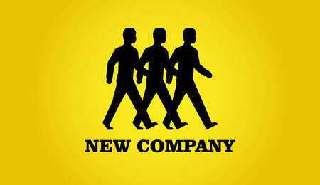 people goup logotype The logo of the general availability of people and interaction with society through the network. icon Lines symbolize connections with the worldのイラスト素材