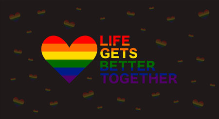 LGBT Pride Month in June. Lesbian Gay Bisexual Transgender. Celebrated annual. LGBT flag. Rainbow...