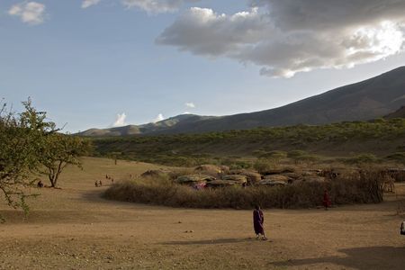 masai village 001 main viewの写真素材