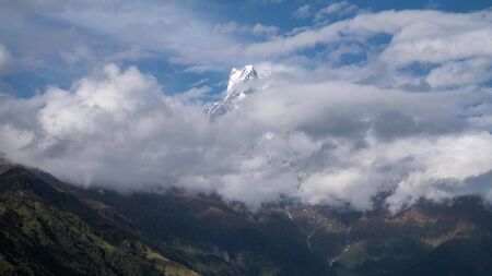 Nepal, Annapurna. Mardi Himal trek.の写真素材