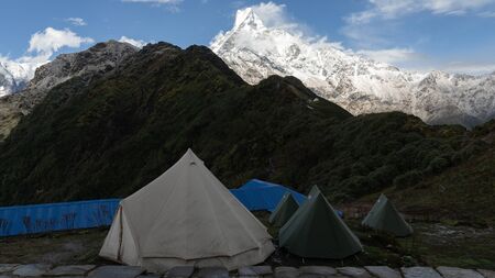 Nepal, Annapurna. Mardi Himal trek.の写真素材