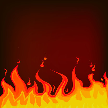Vector illustration of yellow,orange and red fire.のイラスト素材