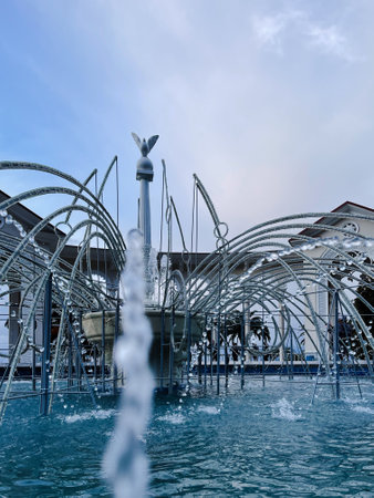 Fountain in the center of the city, Georgiaの写真素材