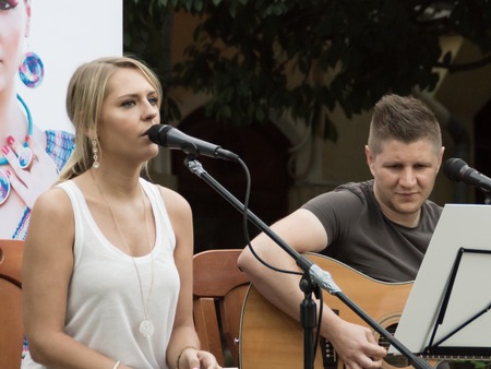 Concert of Attila Mester and Edina Juhasz on Keszthely Street Festival 2016.VIII.07のeditorial素材