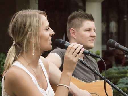 Concert of Attila Mester and Edina Juhasz on Keszthely Street Festival 2016.VIII.07のeditorial素材