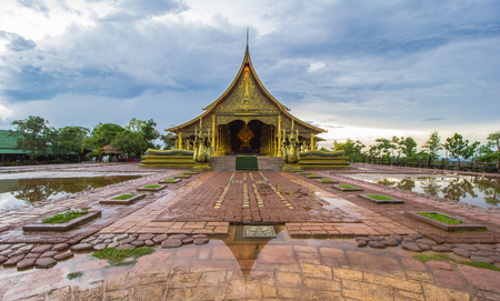 Wat Sirindhorn Wararam temple Ubonratchatani, Thailand on day Wat Phu Praoの写真素材