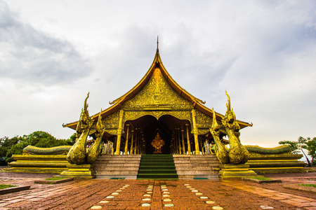 Wat Sirindhorn Wararam temple Ubonratchatani, Thailand on day Wat Phu Praoの写真素材