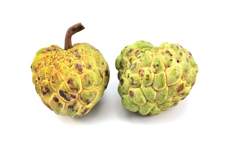 Custard apple isolated in white background 