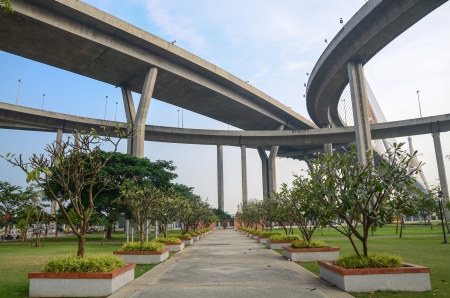 High way over parkの写真素材