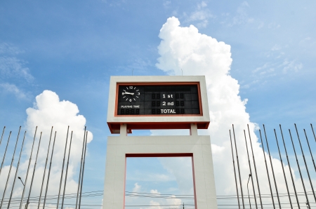 score board in stadiumの写真素材
