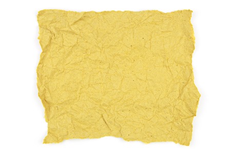 Crumpled paper sheet isolated on white background