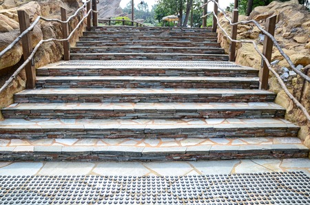 stone stairs in garden