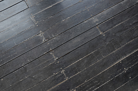 grunge black wood floor for back groundの写真素材