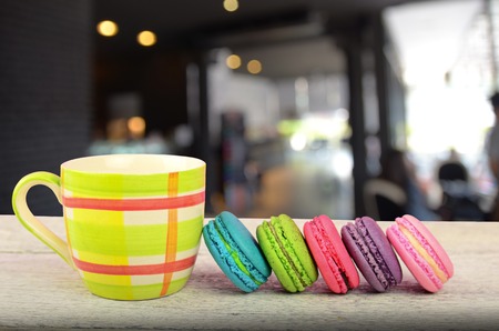 colorful macarons for break timesの写真素材