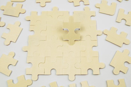 jigsaw puzzle piecesの写真素材