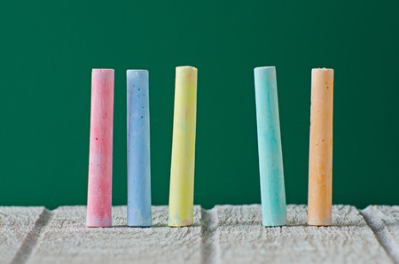 chalks in a variety of colors ,back to school conceptの写真素材