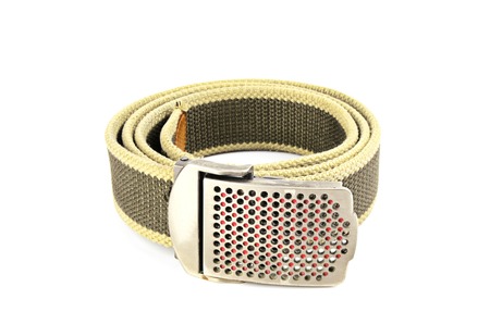 men belt on white backgroundの写真素材
