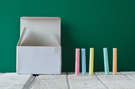 chalks in a variety of colors ,back to school conceptの写真素材