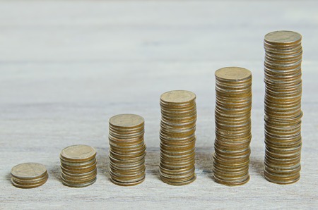 stack of coins , saving plan concept