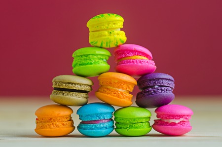 colorful macaronの写真素材