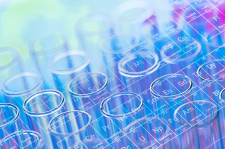 science laboratory test tubesの写真素材