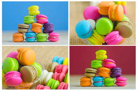 collection of colorful macaronの写真素材