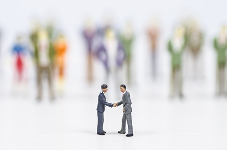 miniature people agreementの写真素材