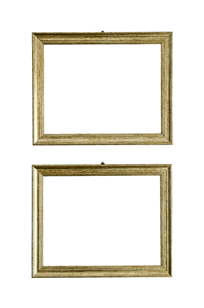 Empty photo frame isolated on white backgroundの写真素材