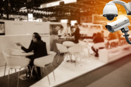 Surveillance Security Camera or CCTV in event hallの写真素材