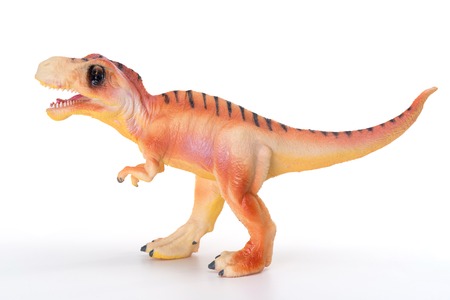 dinosaurs figures isolated on white background , children toysの写真素材