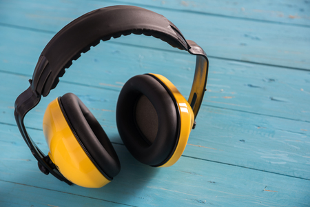 safety earmuffs hearing protectionの写真素材