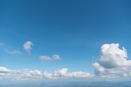 white cloud on blue skyの写真素材