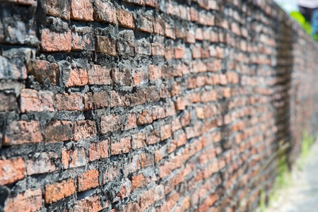 old red brick wallの写真素材