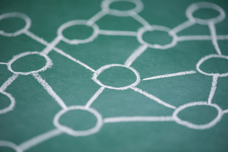 circle chalk with line connection for background