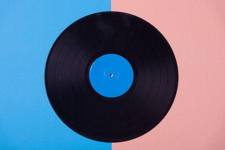 flat lay of platter on color paper , minimal style backgroundの写真素材