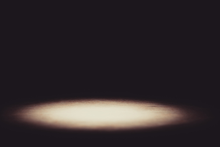 abstract wood floor on dark background lighted with snootの写真素材