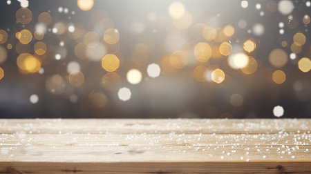 empty table to showcase your product on garden wind angle view background , Generative AIの素材