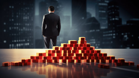 An image of a risk manager assessing potential risks and implementing risk mitigation strategies.の素材