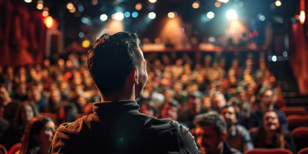 Experience the laughter of comedy shows through our stunning visualsの素材