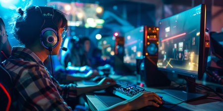 Explore the excitement of video games with our dynamic imagesの素材