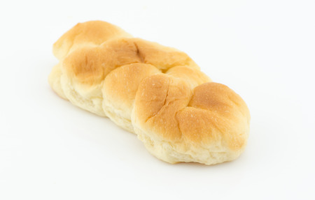 fresh bread isolated on white background