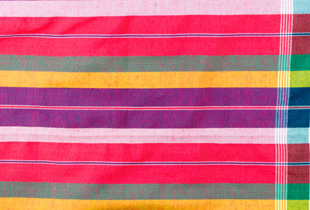Colorful Thai loincloth fabric backgroundの写真素材